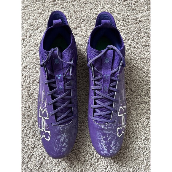 Under Armour Blur Smoke 2.0 MC Mens Football Cleats Purple 3027978-500 Size 14 - Picture 2 of 6